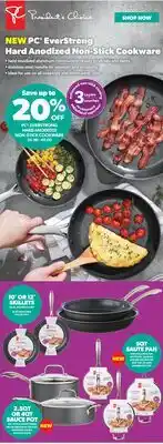 Real Canadian Superstore PC EVERSTRONG HARD ANODIZED NON-STICK COOKWARE offer