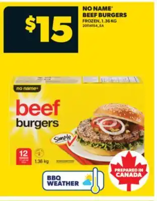 Real Canadian Superstore NO NAME BEEF BURGERS offer