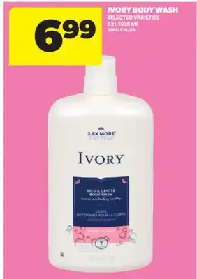 Real Canadian Superstore IVORY BODY WASH, 621-1035 ML offer