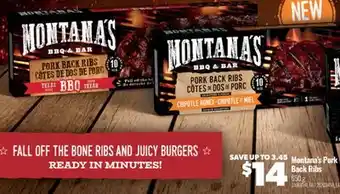 Real Canadian Superstore MONTANA'S PORK BACK RIBS, 650 G offer