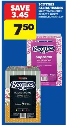 Real Canadian Superstore SCOTTIES FACIAL TISSUES, 6X81/126 SHEETS offer