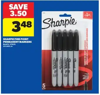 Real Canadian Superstore SHARPIE FINE POINT PERMANENT MARKERS, 5 PACK offer