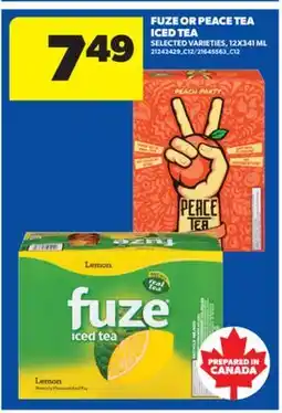 Real Canadian Superstore FUZE OR PEACE TEA ICED TEA offer
