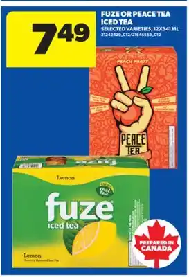 Real Canadian Superstore FUZE OR PEACE TEA ICED TEA offer