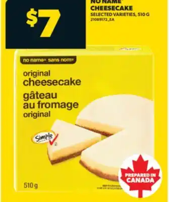 Real Canadian Superstore NO NAME CHEESECAKE, 510 G offer