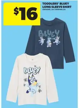 Real Canadian Superstore TODDLERS' BLUEY LONG SLEEVE SHIRT offer