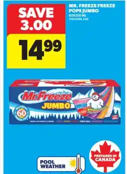 Real Canadian Superstore MR. FREEZE FREEZE POPS JUMBO, 60X150 ML offer