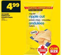 Real Canadian Superstore NO NAME RIPPLE CUT POTATO CHIPS, 750 G offer