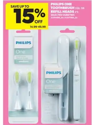 Real Canadian Superstore PHILIPS ONE TOOTHBRUSH 1 EA. OR REFILL HEADS 2' S offer
