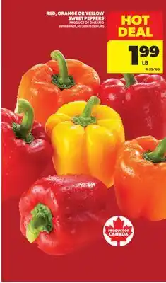 Real Canadian Superstore RED, ORANGE OR YELLOW SWEET PEPPERS offer