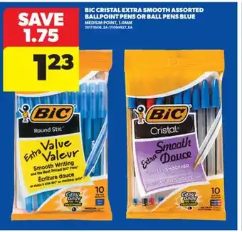 Real Canadian Superstore BIC CRISTAL EXTRA SMOOTH ASSORTED BALLPOINT PENS OR BALL PENS offer