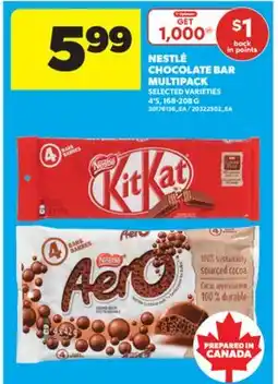 Real Canadian Superstore NESTLÉ CHOCOLATE BAR MULTIPACK, 4'S, 168-208 G offer