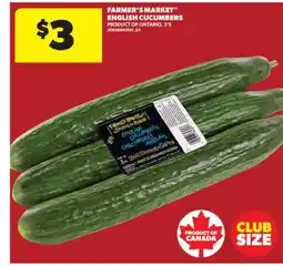 Real Canadian Superstore FARMER'S MARKET ENGLISH CUCUMBERS, 3'S offer