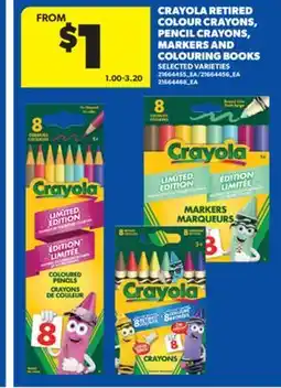 Real Canadian Superstore CRAYOLA RETIRED COLOUR CRAYONS, PENCIL CRAYONS, MARKERS AND COLOURING BOOKS offer