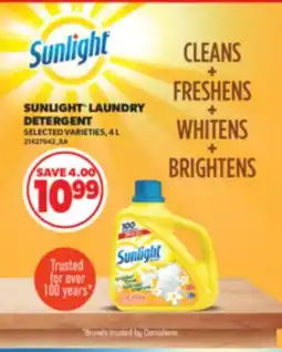 Real Canadian Superstore SUNLIGHT LAUNDRY DETERGENT, 4 L offer