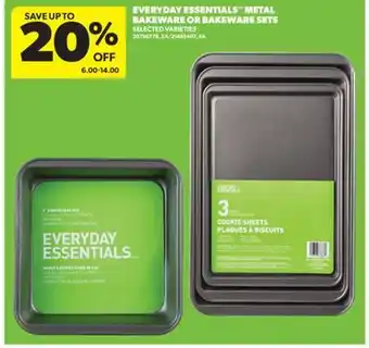 Real Canadian Superstore EVERYDAY ESSENTIALS METAL BAKEWARE OR BAKEWARE SETS offer