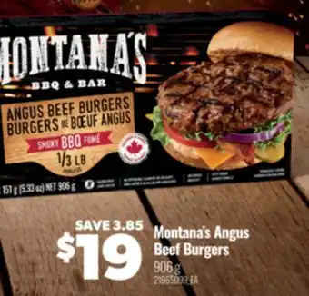 Real Canadian Superstore MONTANA'S ANGUS BEEF BURGERS, 906 G offer