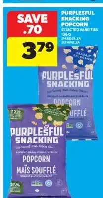Real Canadian Superstore PURPLESFUL SNACKING POPCORN, 136 G offer