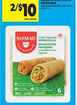 Real Canadian Superstore SUMM SPRING ROLLS OR GYOZA, 250-350 G offer