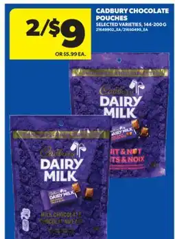 Real Canadian Superstore CADBURY CHOCOLATE POUCHES, 144-200 G offer