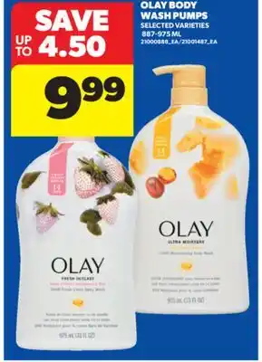 Real Canadian Superstore OLAY BODY WASH PUMPS, 887-975 ML offer