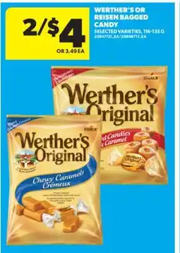 Real Canadian Superstore WERTHER'S OR REISEN BAGGED CANDY, 116-135 G offer