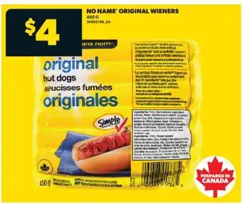 Real Canadian Superstore NO NAME ORIGINAL WIENERS offer