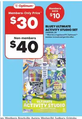Real Canadian Superstore BLUEY ULTIMATE ACTIVITY STUDIO SET offer