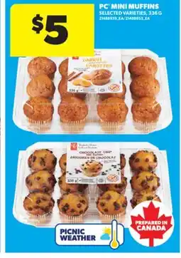 Real Canadian Superstore PC MINI MUFFINS, 336 G offer
