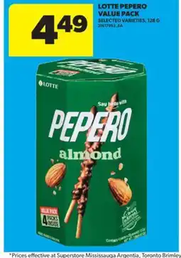Real Canadian Superstore LOTTE PEPERO VALUE PACK, 128 G offer