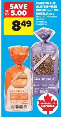 Real Canadian Superstore CARBONAUT GLUTEN-FREE BREAD 544 G OR BAGELS 335 G offer