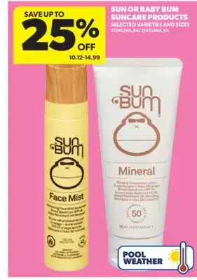 Real Canadian Superstore SUN OR BABY BUM SUNCARE PRODUCTS offer