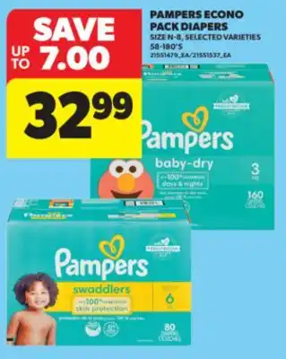 Real Canadian Superstore PAMPERS ECONO PACK DIAPERS, 58-180'S offer