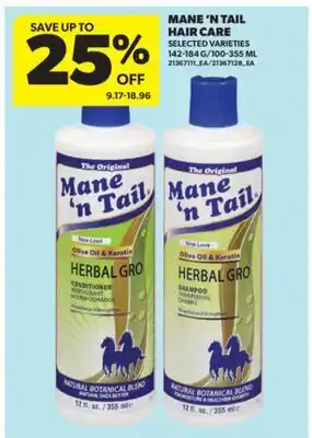 Real Canadian Superstore MANE'N TAIL HAIR CARE, 142-184 G/100-355 ML offer