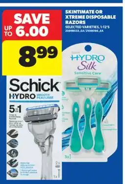 Real Canadian Superstore SKINTIMATE OR XTREME DISPOSABLE RAZORS, 1-12' S offer