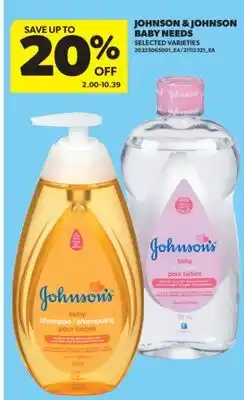 Real Canadian Superstore JOHNSON & JOHNSON BABY NEEDS offer