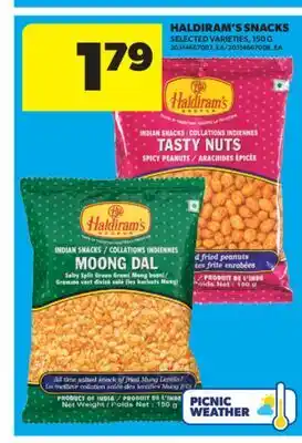 Real Canadian Superstore HALDIRAM'S SNACKS, 150 G offer
