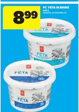 Real Canadian Superstore PC FETA IN BRINE, 400 G offer