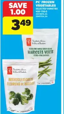 Real Canadian Superstore PC FROZEN VEGETABLES, 400-750 G offer