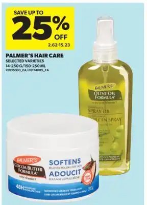 Real Canadian Superstore PALMER'S HAIR CARE, 14-250 G/150-250 ML offer