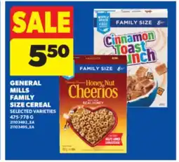 Real Canadian Superstore GENERAL MILLS FAMILY SIZE CEREAL, 475-778 G offer