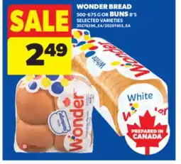 Real Canadian Superstore WONDER BREAD 500-675 G OR BUNS 8' S offer