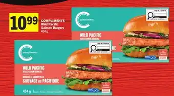 Foodland COMPLIMENTS Wild Pacific Salmon Burgers offer
