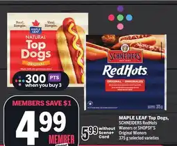 Foodland MAPLE LEAF Top Dogs offer