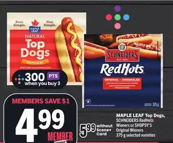 Foodland MAPLE LEAF Top Dogs offer