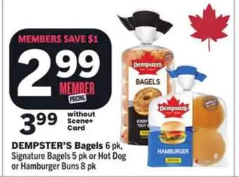 Foodland DEMPSTER'S Bagels offer