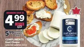 Foodland COMPLIMENTS Goat Cheese offer