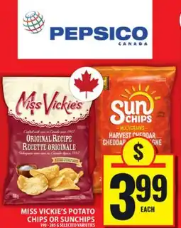 Food Basics MISS VICKIE'S POTATO CHIPS OR SUNCHIPS offer