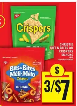 Food Basics CHRISTIE BITS & BITES OR CRISPERS SNACKS offer