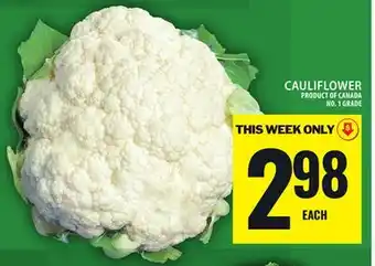 Food Basics CAULIFLOWER offer